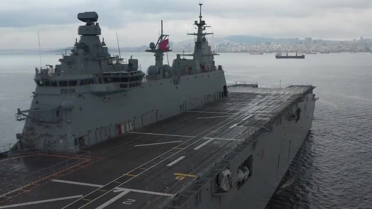 TCG Anadolu on Sea Trials