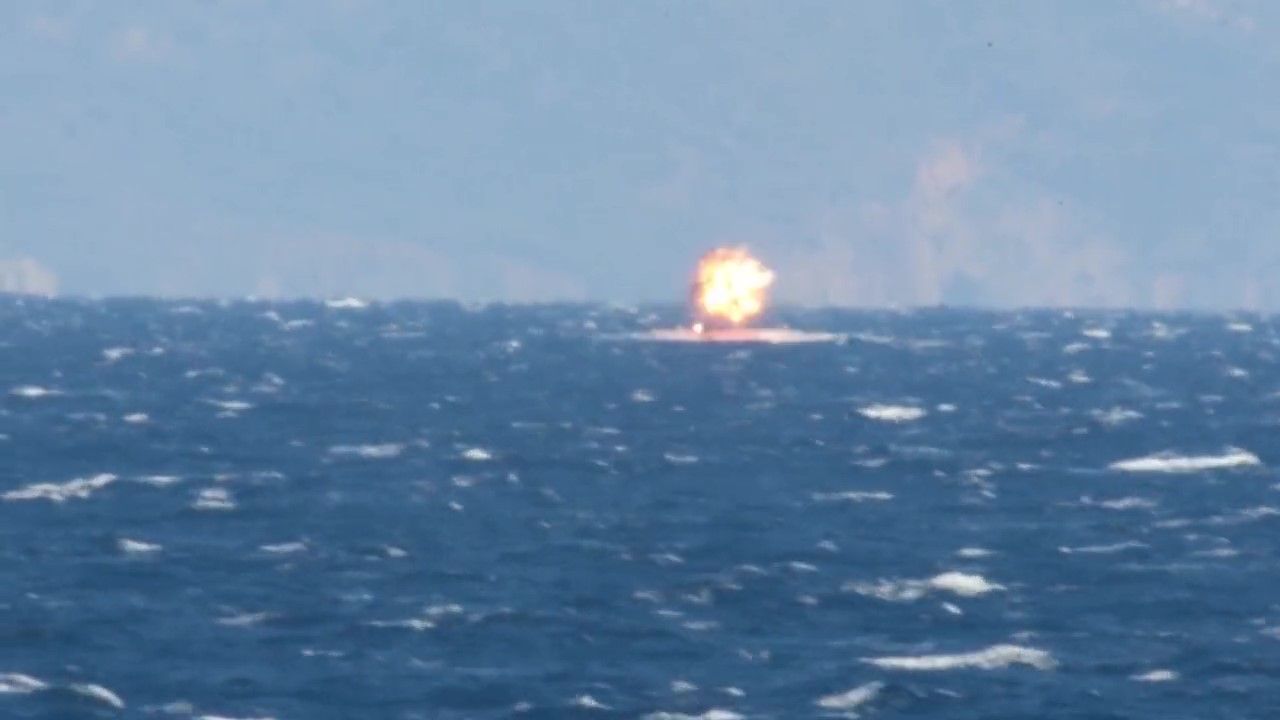 AKSUNGUR Armed UAV Hit target with MAM-L