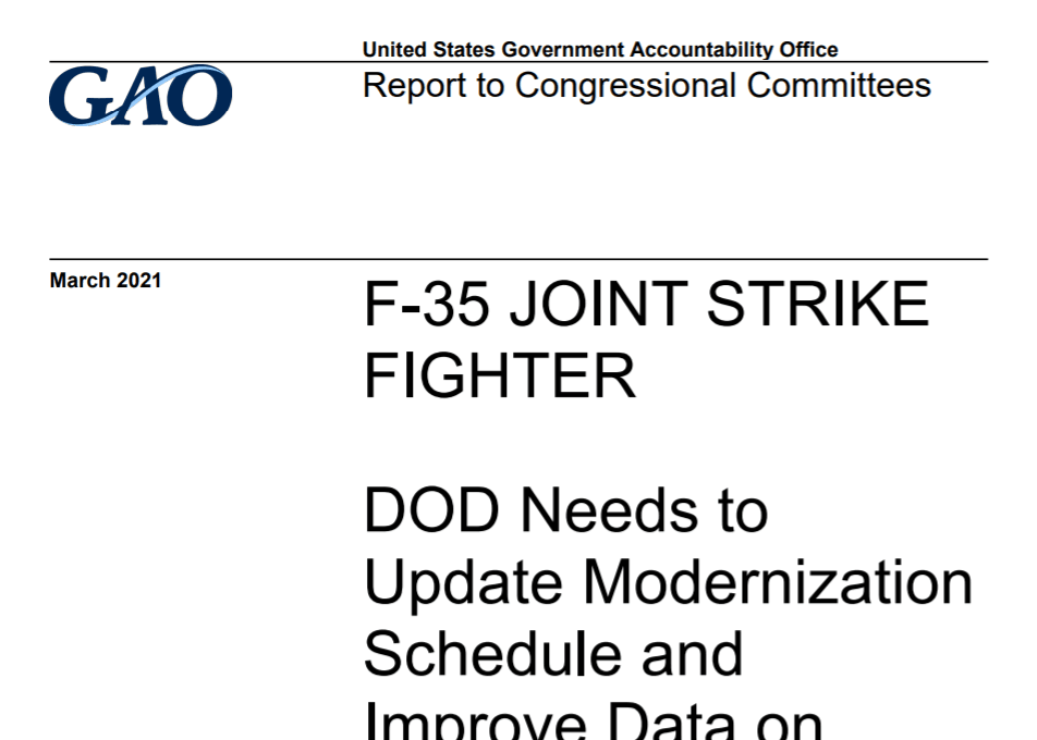 GAO: The Cost of Removing Turkey from F-35: $108 million