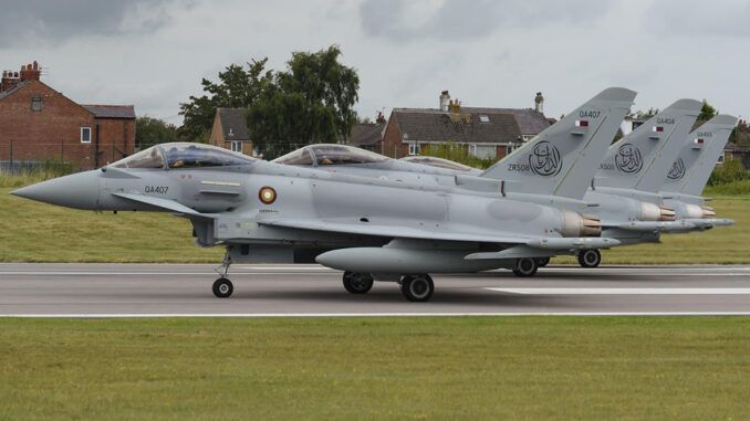 The First Batch of Qatari Eurofighter Typhoon Aircraft landed at Tamim Air Base