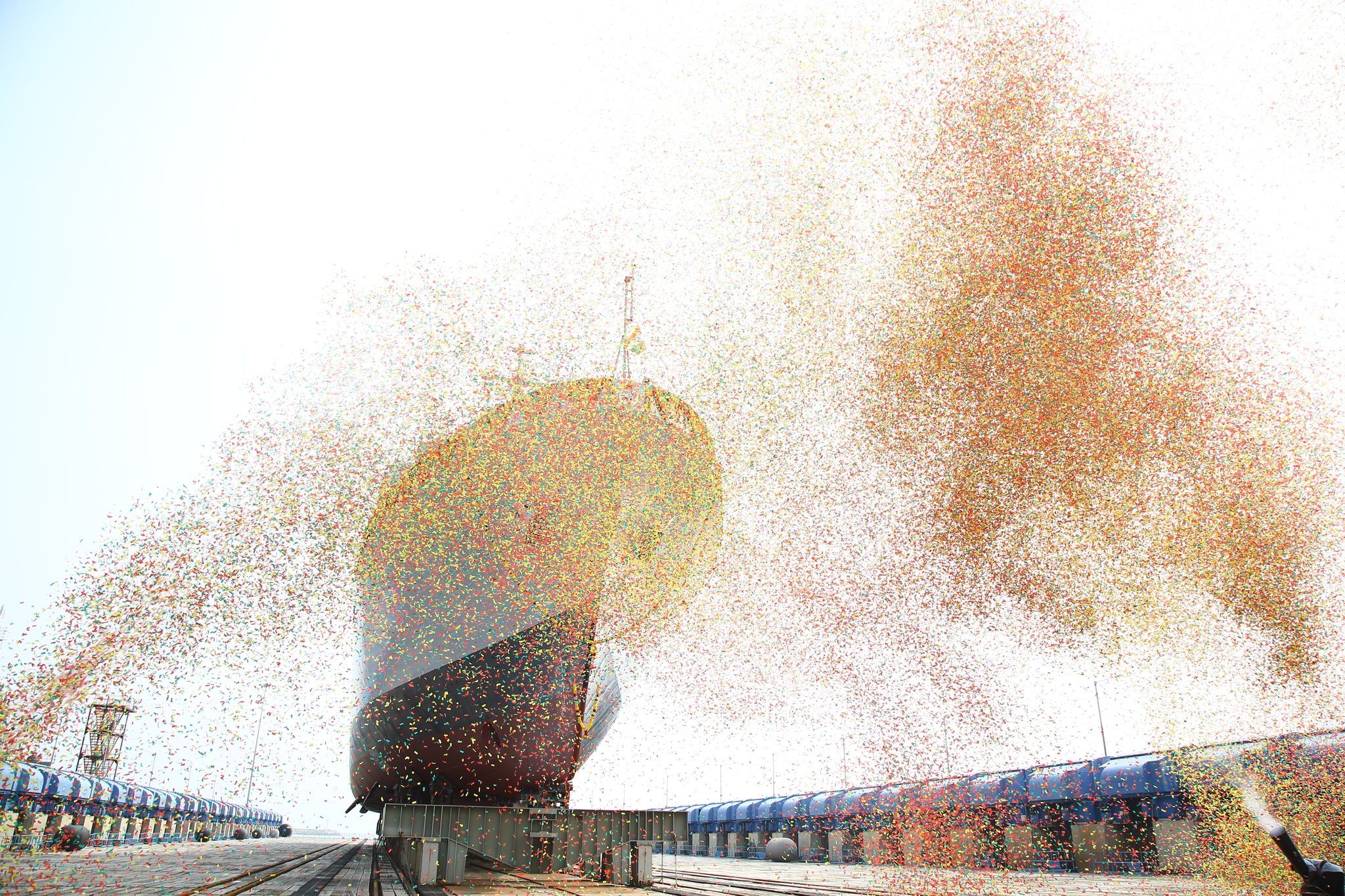 GRSE Launches 3rd Large Survey Vessel for The Indian Navy