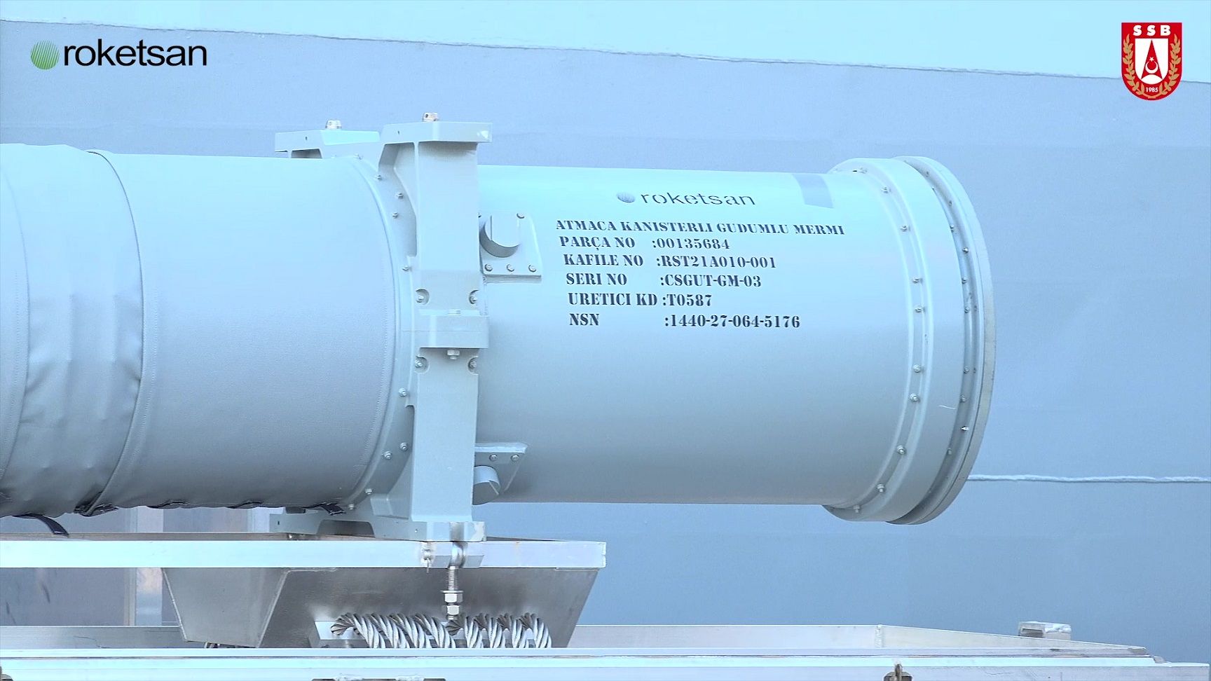 Atmaca Anti-Ship Missile fired from Kınalıada Corvette