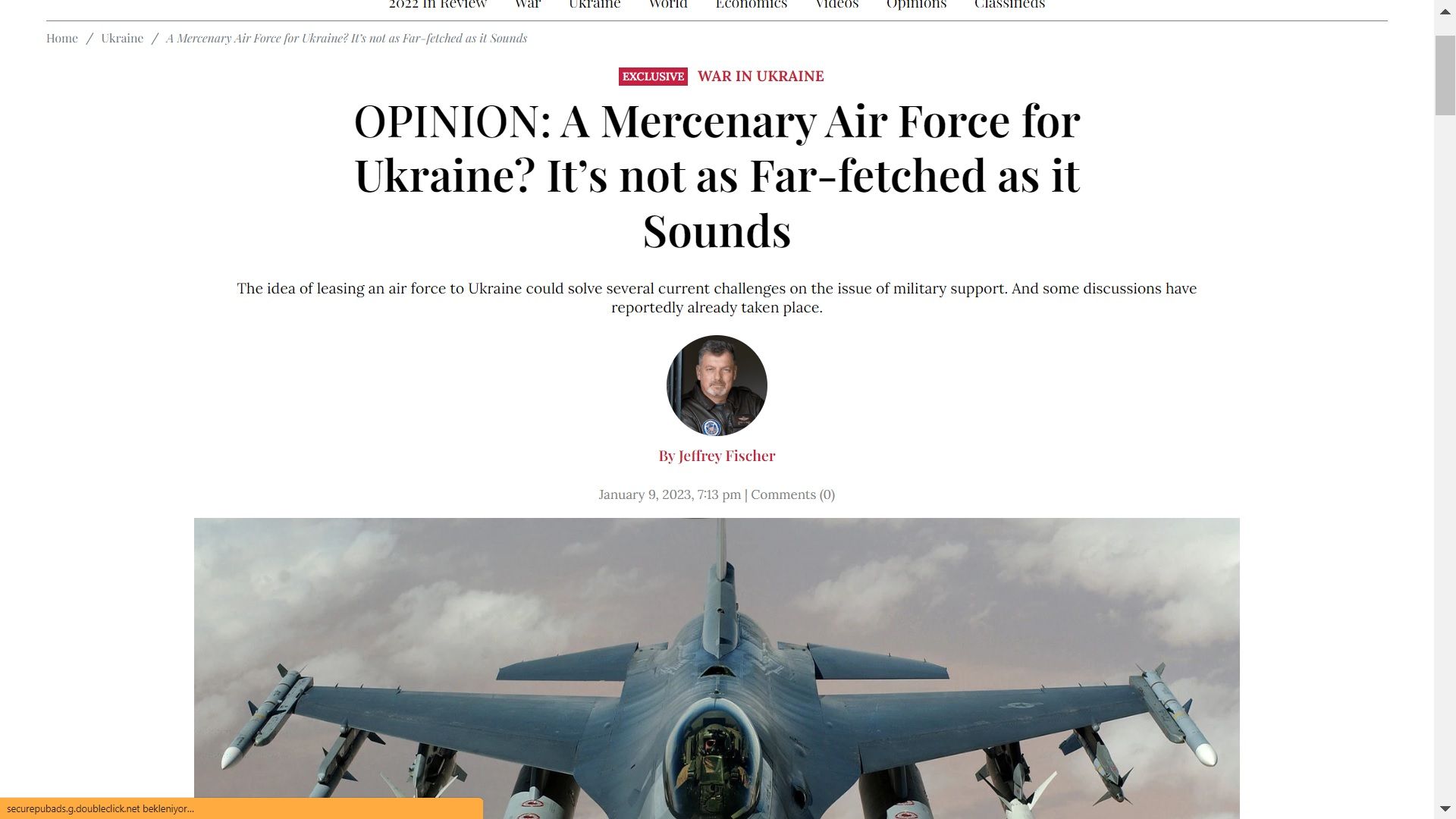 Retired USAF Officer Advises Ukraine to Hire Fighter Jets and Pilots from the US