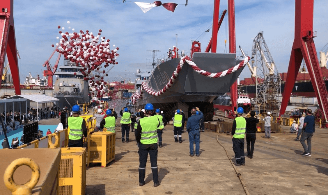 Turkish ADIK Shipyard Launched Qatari Landing Ship Tank QL-80